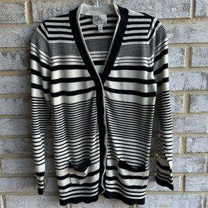 Milly Long Sleeve Silk Blend V-Neck Button Up Cardigan Women's Size M.